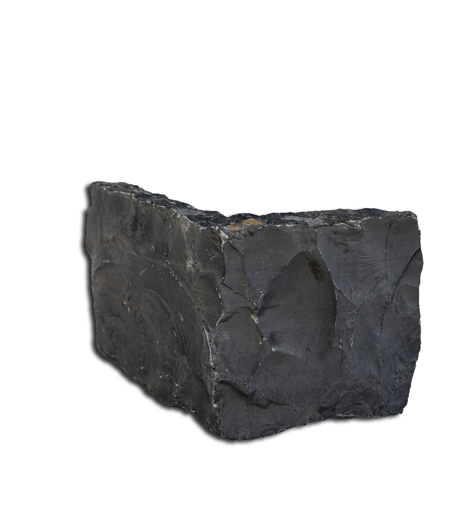 Black lime stone walling corner